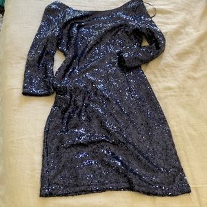 Lulus blue sequined dress